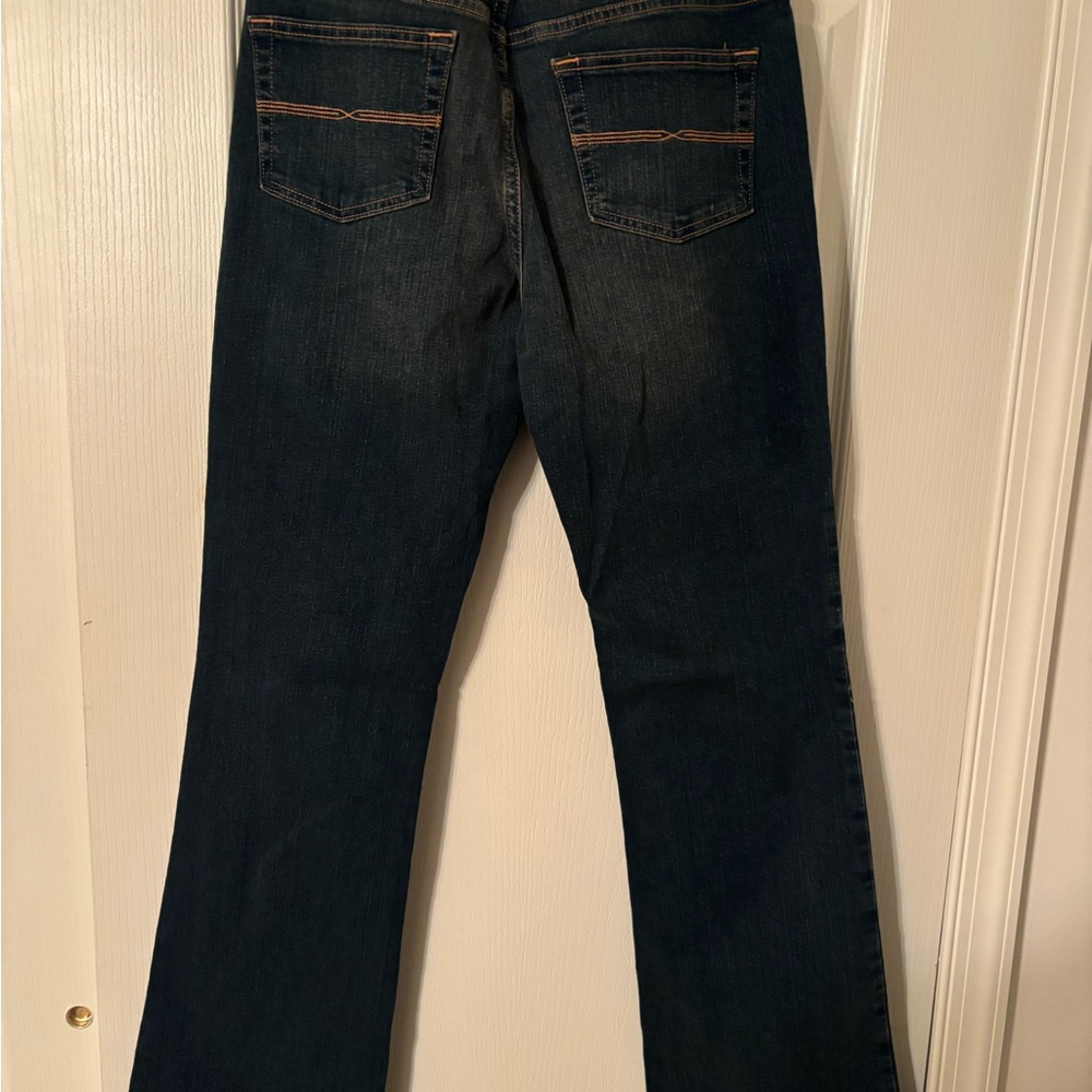 Express Vintage Flare Denim Jeans Long length Size 10 - Picture 2 of 6